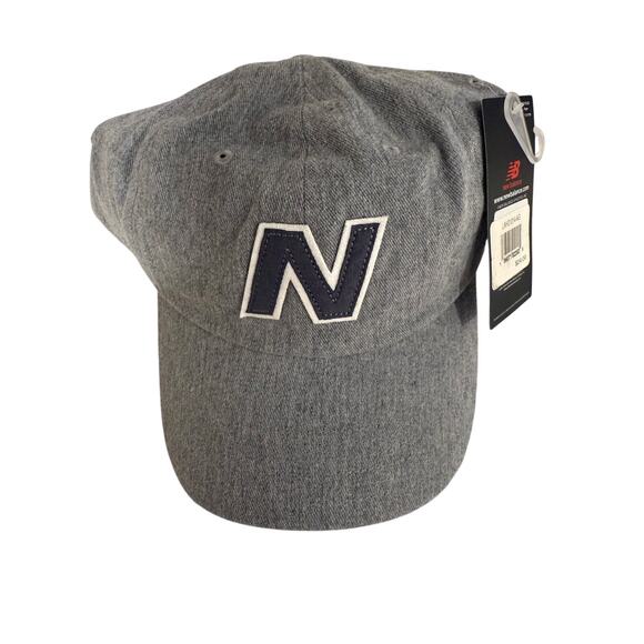 NEW New Balance Block N Snapback Hat Gray LAH21214‑AG Unisex OSFM - Picture 5 of 6